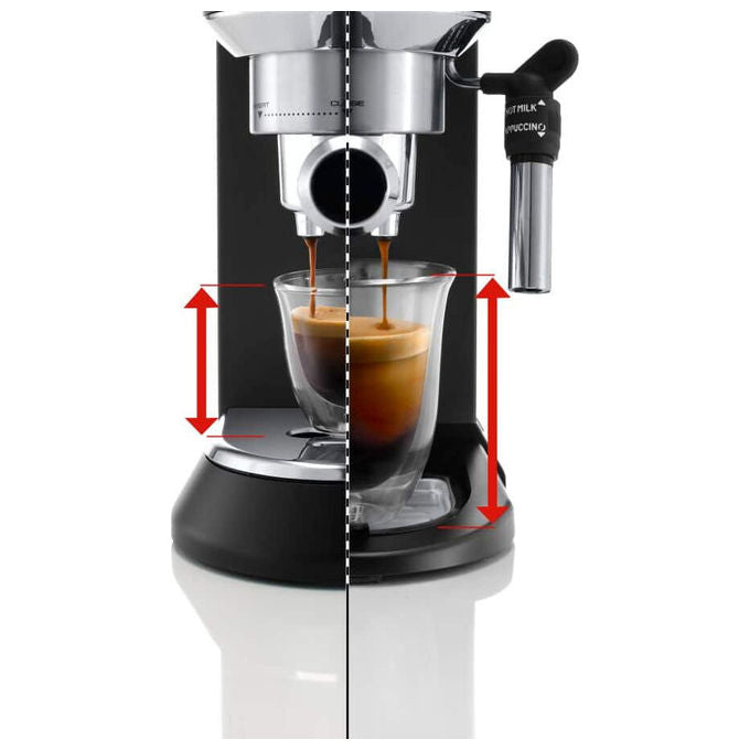 De'Longhi Dedica Style EC685.BK, Macchina Espresso Manuale, Nero-Cromo, 1.1L