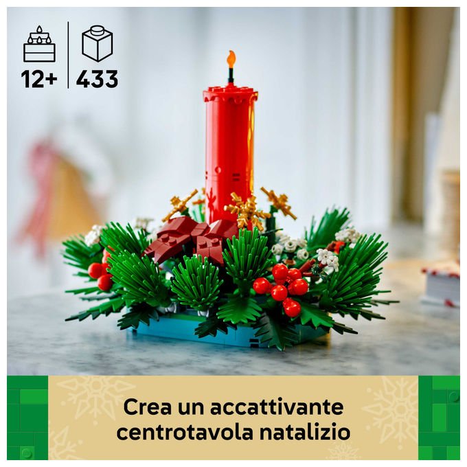 Lego Decorazione Tavolo Natalizia Set Costruzioni 433 Pezzi 40743