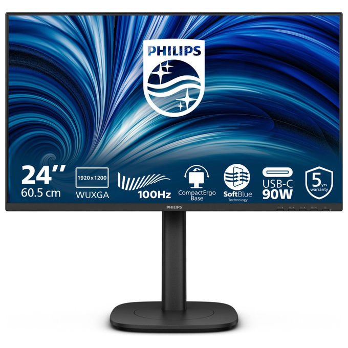Philips Monitor PC 24B2U3301D 24.1'' WUXGA LCD Nero