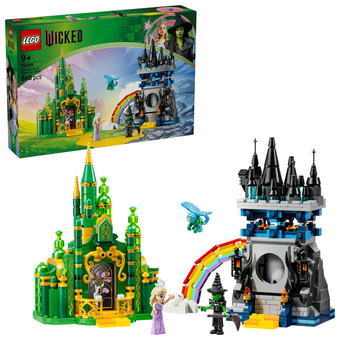 LEGO Citta' di Smeraldo e Castello Kiamo Ko Include Mini-doll Glinda e Elphaba 75689