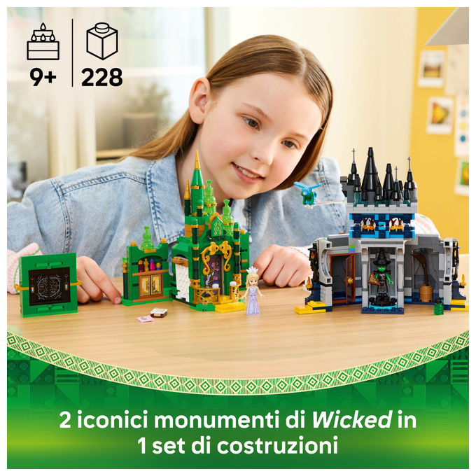 LEGO Citta' di Smeraldo e Castello Kiamo Ko Include Mini-doll Glinda e Elphaba 75689