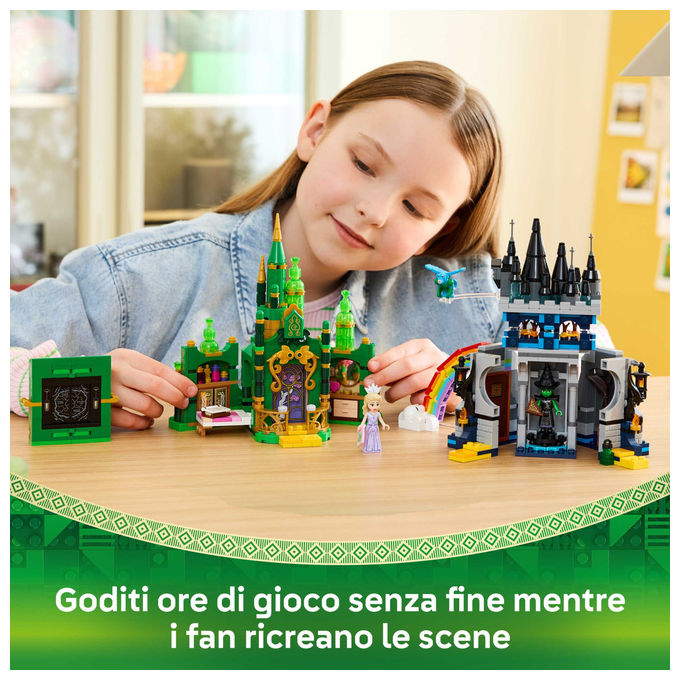 LEGO Citta' di Smeraldo e Castello Kiamo Ko Include Mini-doll Glinda e Elphaba 75689