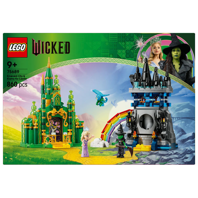 LEGO Citta' di Smeraldo e Castello Kiamo Ko Include Mini-doll Glinda e Elphaba 75689