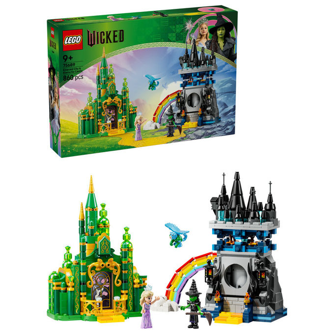 LEGO Citta' di Smeraldo e Castello Kiamo Ko Include Mini-doll Glinda e Elphaba 75689