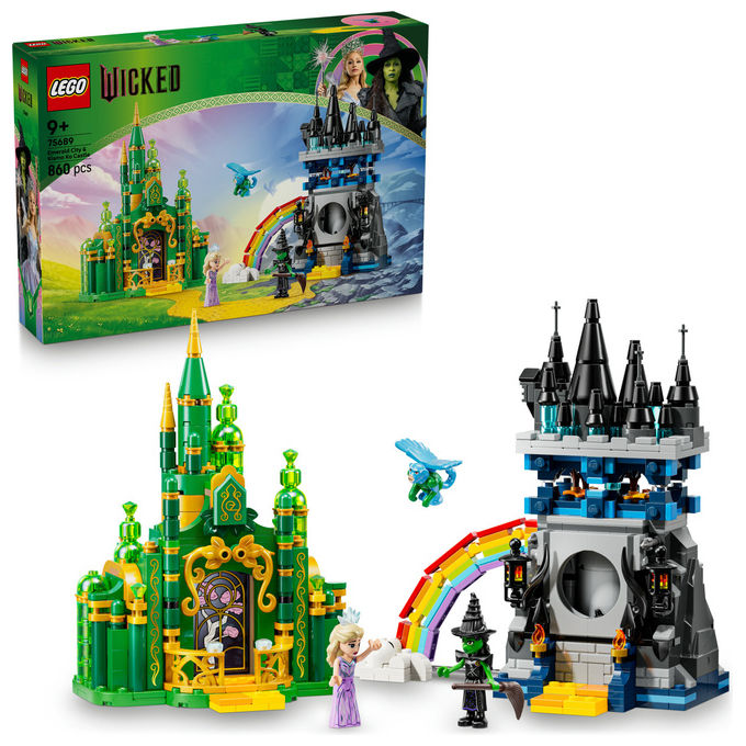 LEGO Citta' di Smeraldo e Castello Kiamo Ko Include Mini-doll Glinda e Elphaba 75689