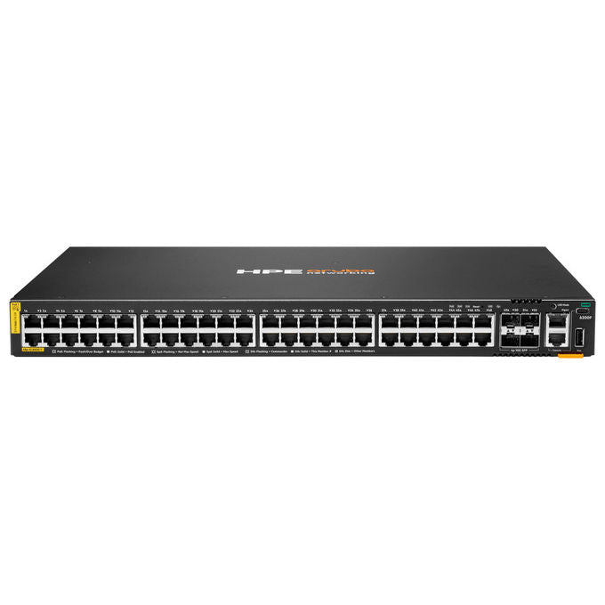HPE Aruba Networking CX 6200F Switch 48G PoE 370W 4SFP+