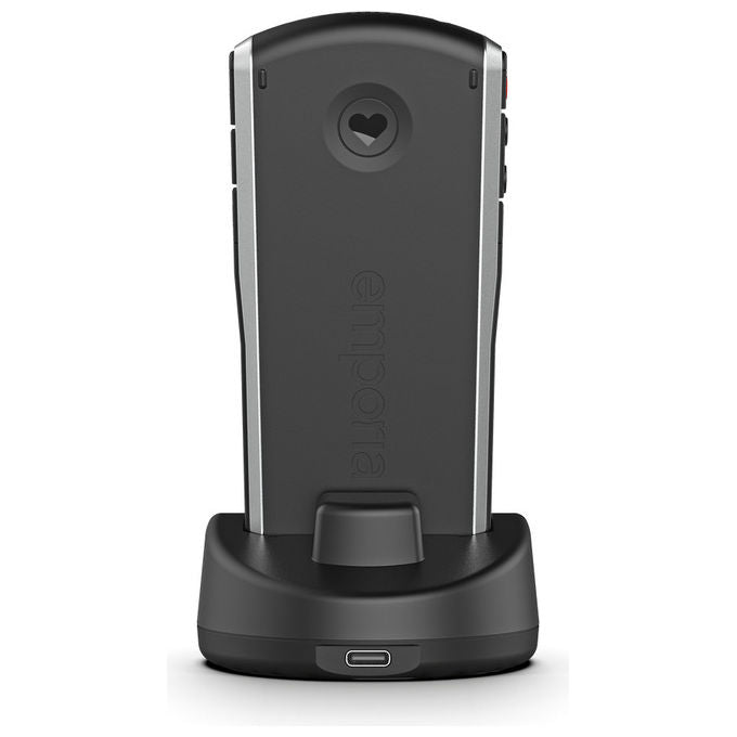 Emporia Simplicity Telefono Cellulare 2G Nero Argento Tasti Grandi Radio FM