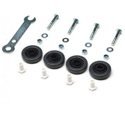 Foppapedretti Kit Ruote di Ricambio per Asse da Stiro Nero Gomma Compatibile con loStiro Sistira Compatto Kosmos Stir8 Agile