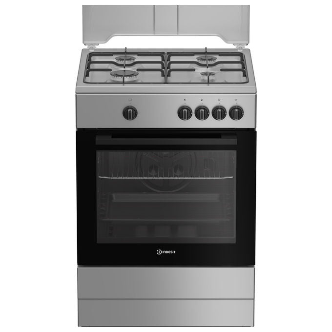 Indesit I6GGKMS Cucina a Gas 4 Fuochi Acciaio Inox 60 cm
