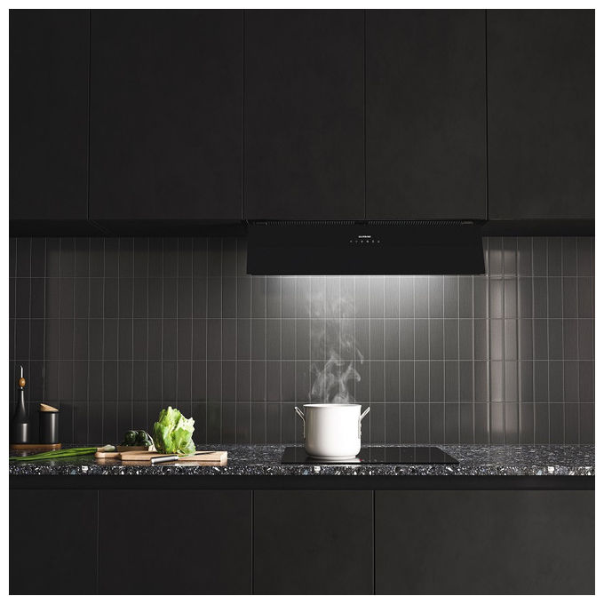 Silverline Cappa Integrata Aspirante 90 cm 648 m³-h Nero