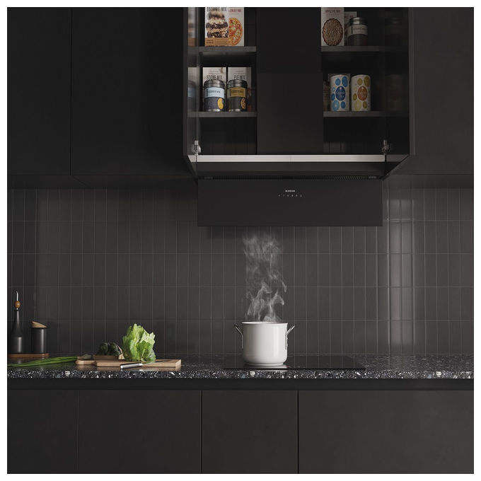 Silverline Cappa Integrata Aspirante 90 cm 648 m³-h Nero