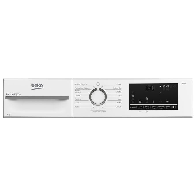 BEKO BMT481WIIT Asciugatrice a Pompa di Calore 8 kg Libera Installazione Classe C Bianco