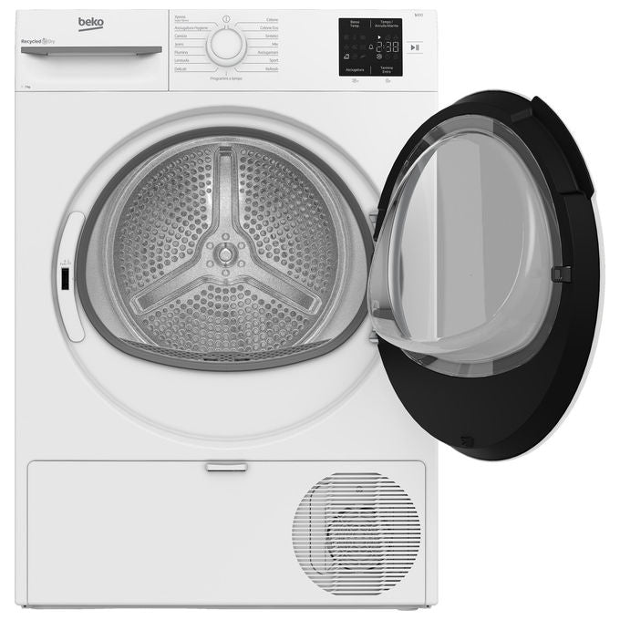 BEKO BMT73EW Asciugatrice Slim a pompa di calore 7kg Classe D EcoGentle AquaWave Bianco