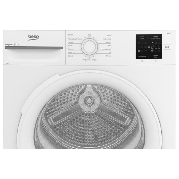 BEKO BMT73EW Asciugatrice Slim a pompa di calore 7kg Classe D EcoGentle AquaWave Bianco