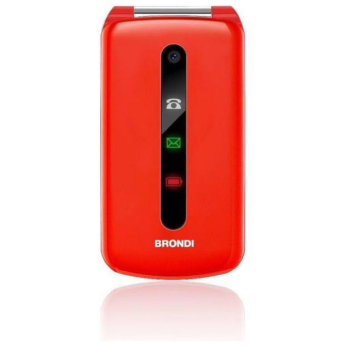 Brondi Maxy Telefono Cellulare Rosso con Flip Attivo Dual SIM Type - C - Yeppon
