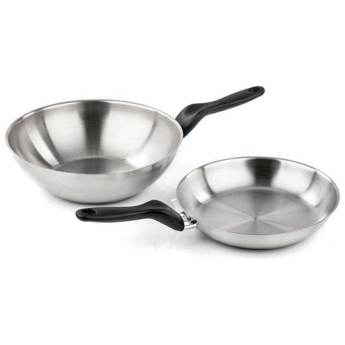 Barazzoni Saltapasta-Wok Le Inoxidabili 28cm Acciaio Inox Made in Italy