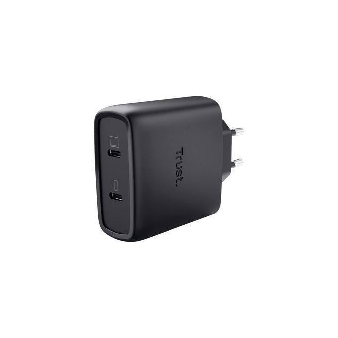 Trust Caricabatteria USB-C GaN 65W 2 Porte Ricarica Rapida