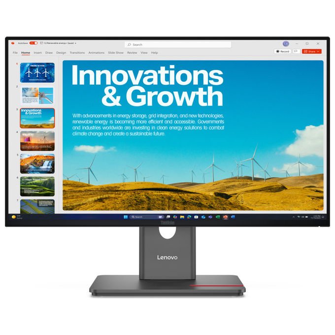 Lenovo ThinkVision P24QD-40 Monitor LED 23.8'' Quad HD Nero