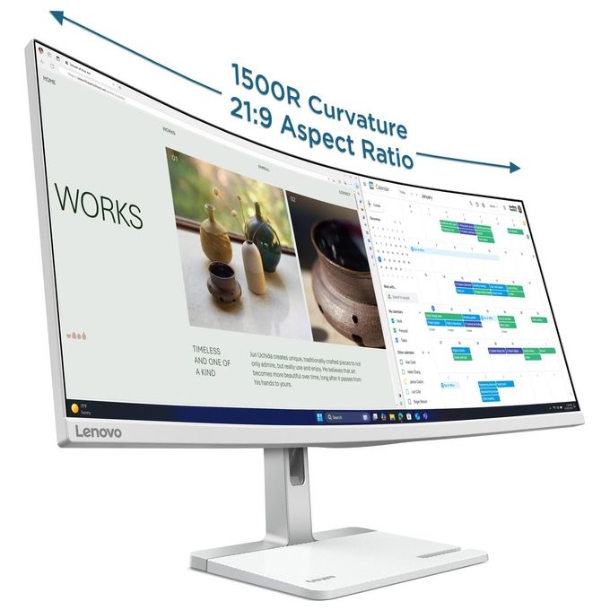 Lenovo 68F0GAC3IT Monitor 34'' Curvo WQHD 3440x1440 120Hz 1 ms 21:9 350 cd-m² 3000:1 colore Nero