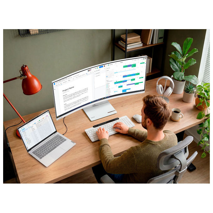 Lenovo 68F0GAC3IT Monitor 34'' Curvo WQHD 3440x1440 120Hz 1 ms 21:9 350 cd-m² 3000:1 colore Nero
