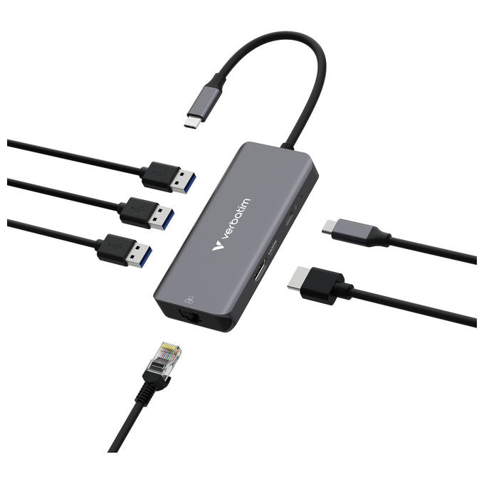 Verbatim Hub USB-C 3.2 Gen 1 Multiport Grigio