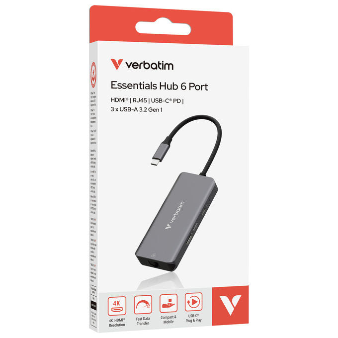 Verbatim Hub USB-C 3.2 Gen 1 Multiport Grigio