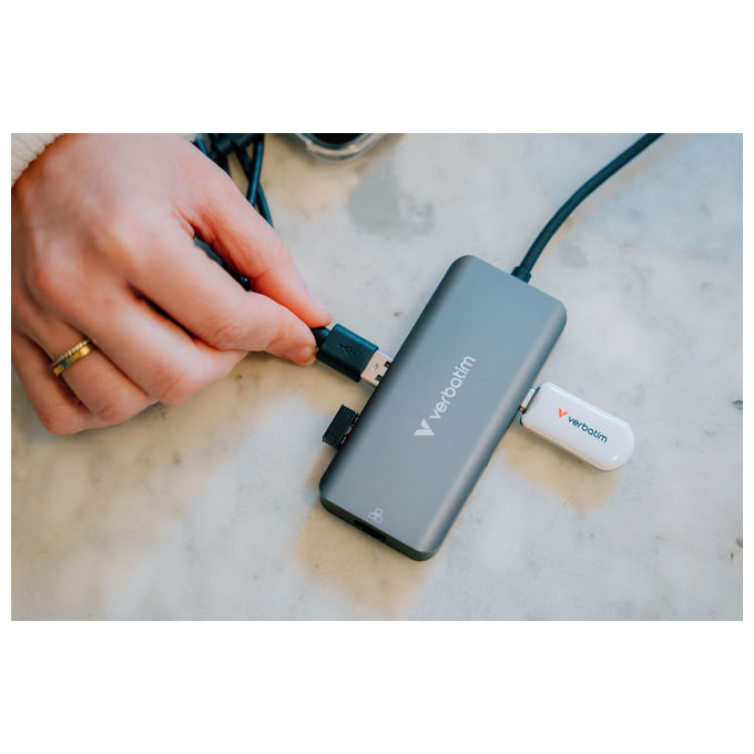 Verbatim Hub USB-C 3.2 Gen 1 Multiport Grigio