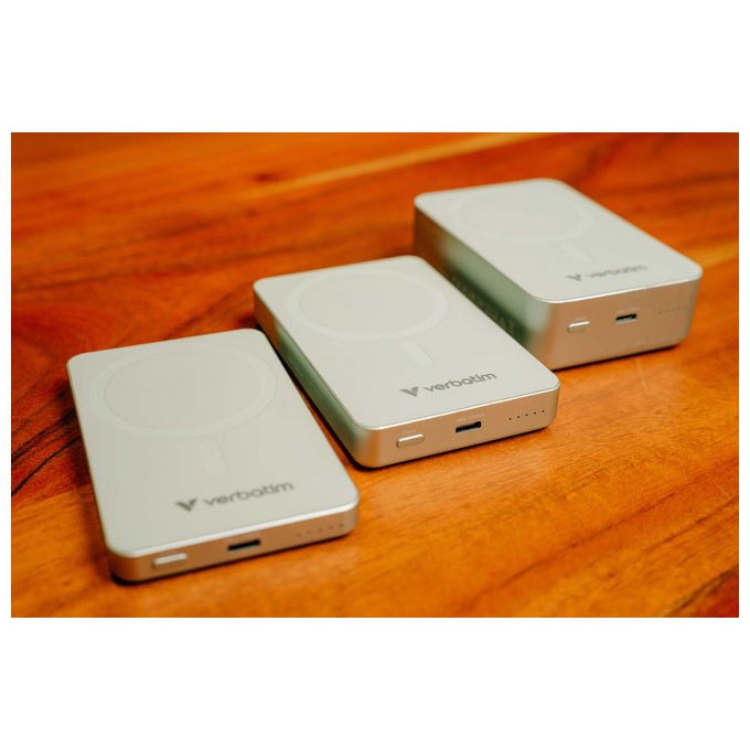 Verbatim Power Bank 5000mAh Ricarica Wireless Verde