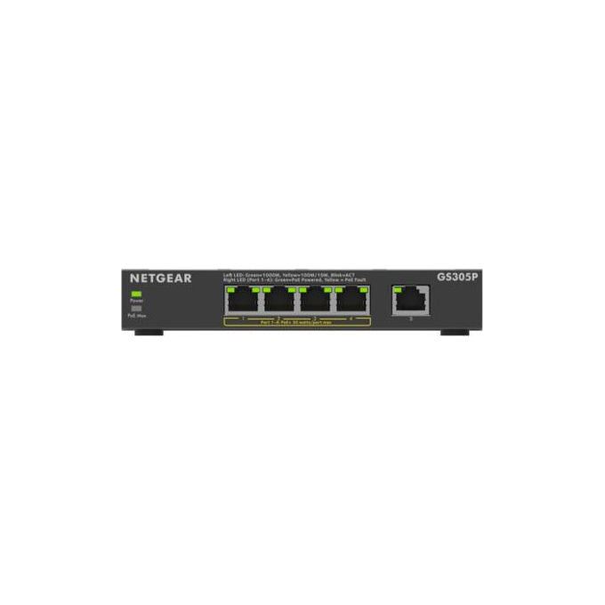 Netgear Switch 5 Porte Gigabit Ethernet Non Gestito con PoE