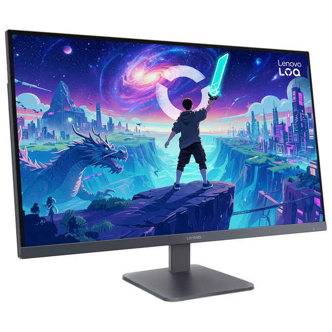 Lenovo 68F7GAC1EU LOQ Monitor 32 pollici WQHD 2560x1440 Pixel Tempo di risposta 0,5 ms Refresh Rate 180 Hz HDR10 AMD FreeSync colore Grigio