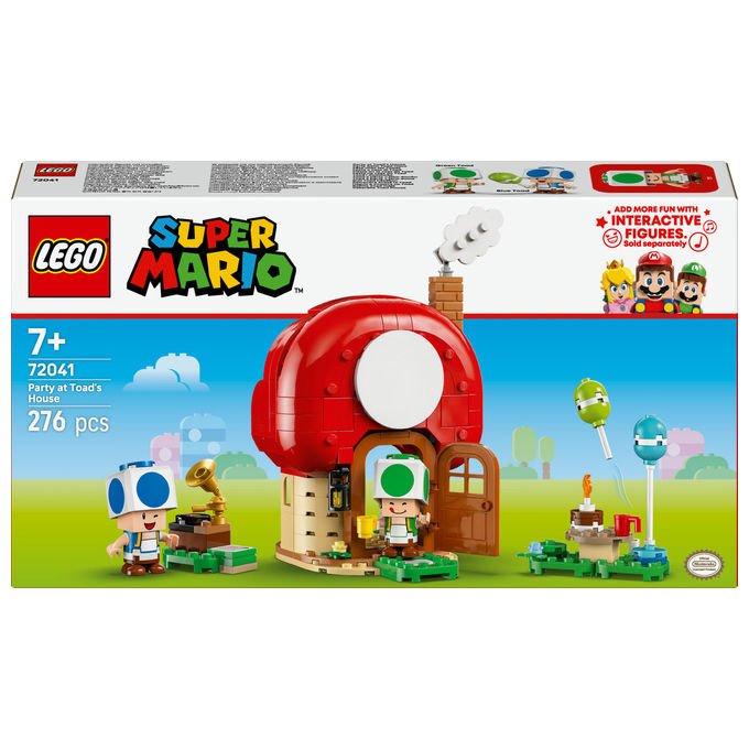 Lego Festa a Casa di Toad Playset Super Mario Include Toad Blu e Verde