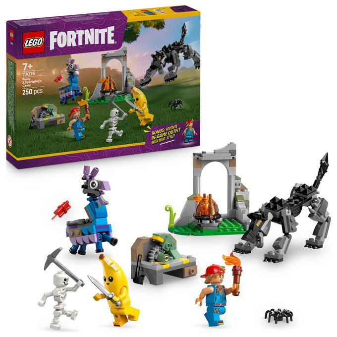 LEGO Fortnite Campo di Bananita e Starter Set Costruzioni 250 Pezzi 7+ Anni