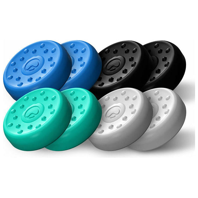 Steelseries Gommini Antiscivolo Neri Blu e Bianchi per Controller PS5 e PS4 8 Pezzi