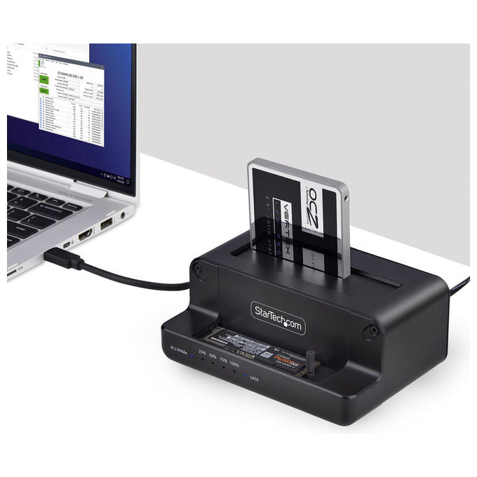 StarTech.com Duplicatore SSD M.2 NVMe a 2.5-3.5 SATA Clonatore Autonomo Bidirezionale Doppio Slot