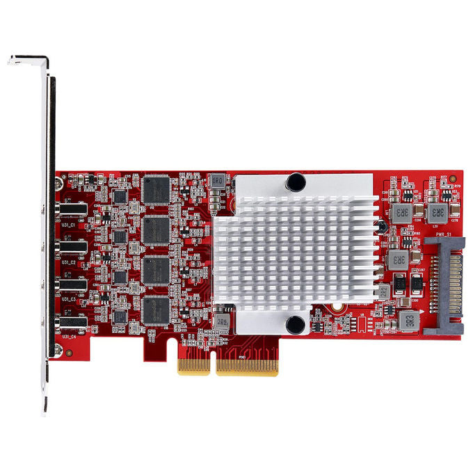 StarTech.com Scheda PCIe USB-C 4 Porte USB 3.2 10Gbps Espansione PCI Express Windows-Linux-macOS