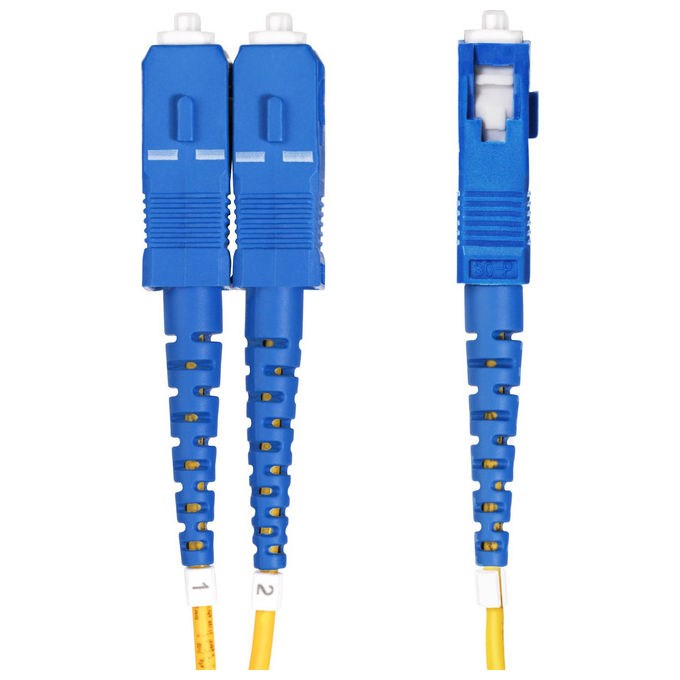 StarTech.com Cavo Fibra Ottica Monomodale OS2 LC a SC 1 m Duplex Giallo