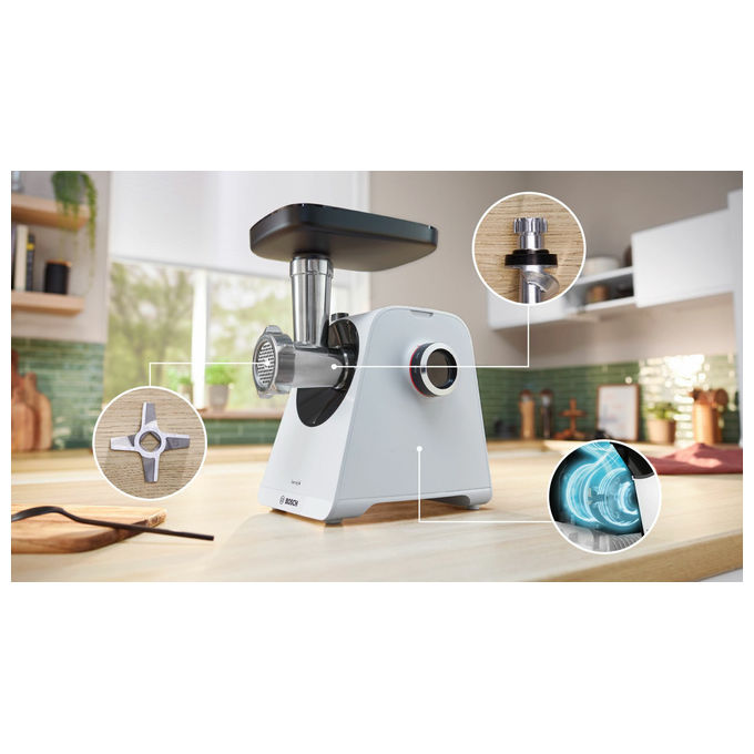 Bosch Serie 4 MFWS420W Tritacarne 1300 W Bianco