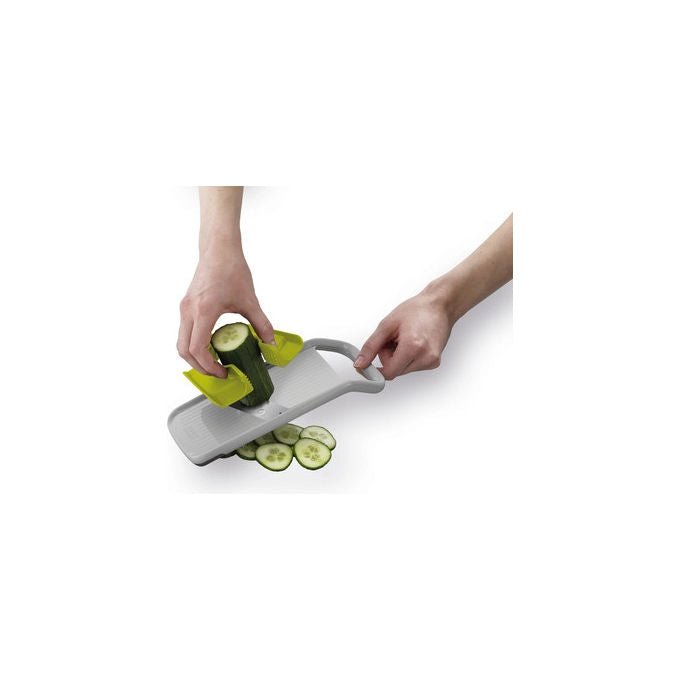 Joseph Joseph Affettatrice Mandolina Duo 3-in-1 con Impugnatura Grip Bianco e Verde