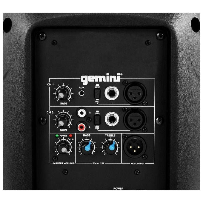 Gemini Cassa Attiva 250W RMS Woofer 8 Pollici Nera