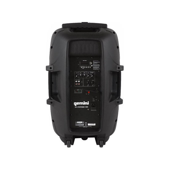 Gemini Diffusore Attivo Trolley 15 Pollici Bluetooth Nero