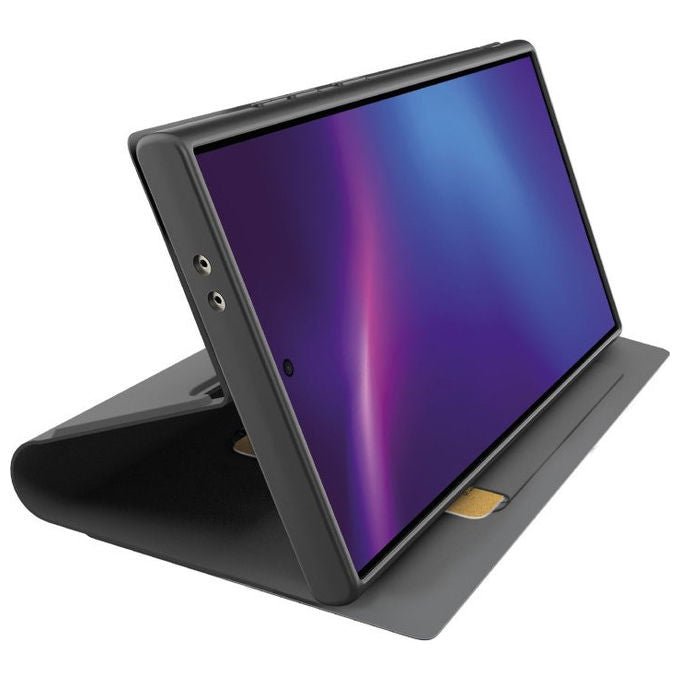 Sbs Custodia a Libro Nera per Samsung Galaxy S25 Ultra con Tasca Portatessere
