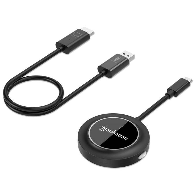 Manhattan 208420 Trasmettitore e Ricevitore AV Wireless Nero