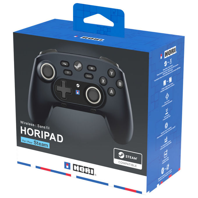 Hori Gamepad Analogico-Digitale Bluetooth per PC Nero Horipad Steam