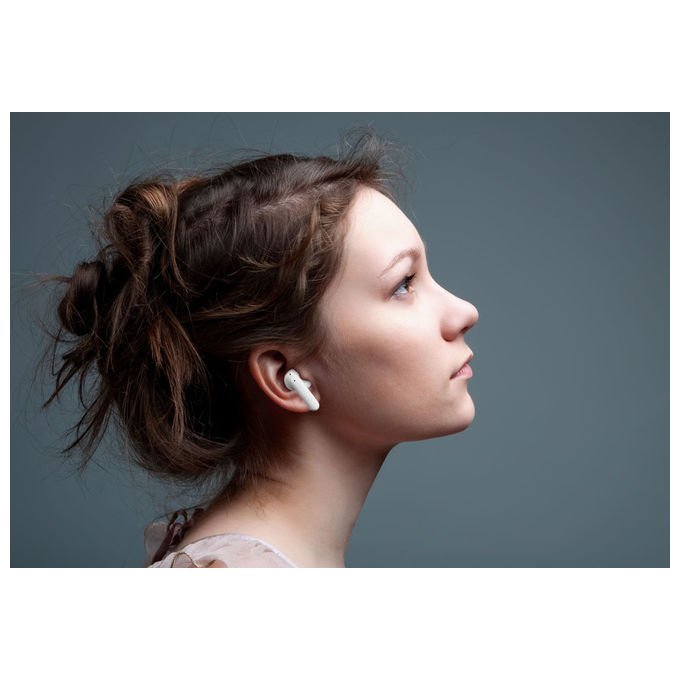 Cellularline Auricolari Bluetooth con custodia di ricarica e funzione ENC Bianco