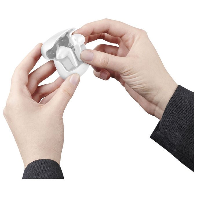 Cellularline Auricolari Bluetooth con custodia di ricarica e funzione ENC Bianco