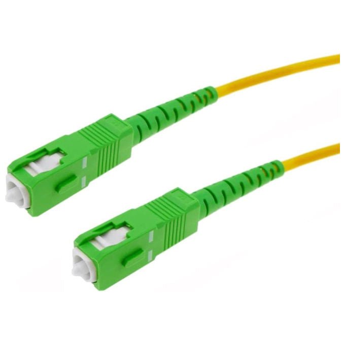 Techly Cavo Fibra Ottica Monomodale OS2 SC-APC 2 m Giallo