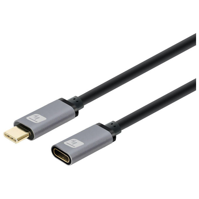 Techly Cavo Prolunga USB-C 3.2 Gen 2 M-F 1m Nero