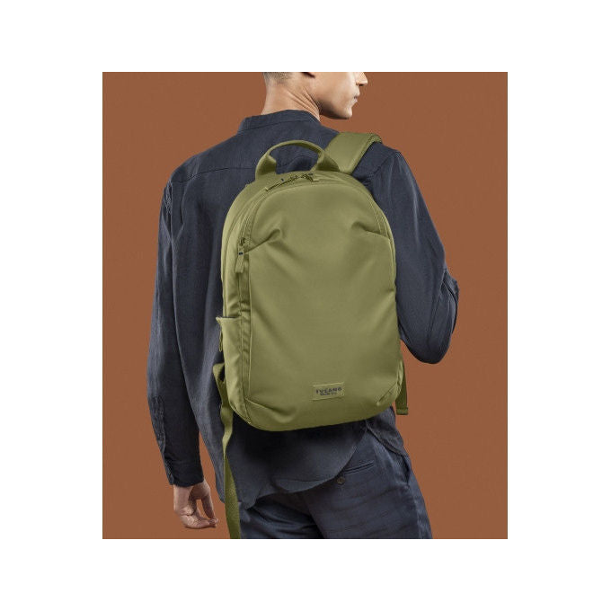 Tucano, Zaino Laser, 40.6 cm (16 ''), Verde, Tessuto Riciclato, Resistente all'acqua