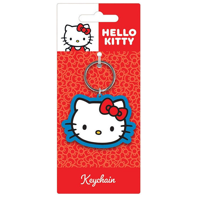Pyramid International Portachiavi Hello Kitty Face Materiale PVC Gomma Peluche Poliestere 11 cm