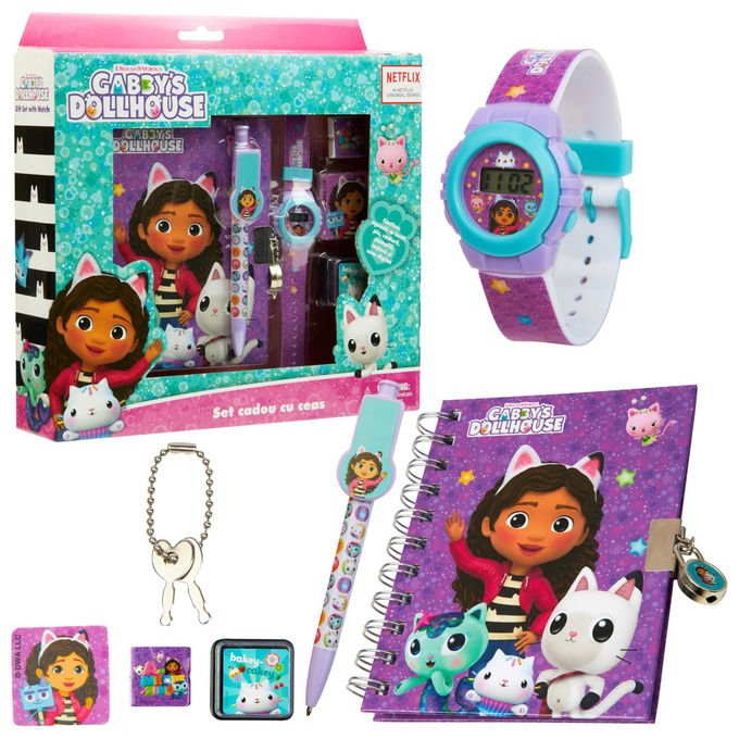 Gabby's Dollhouse, Orologio LED Multicolore per Bambini, Digitale